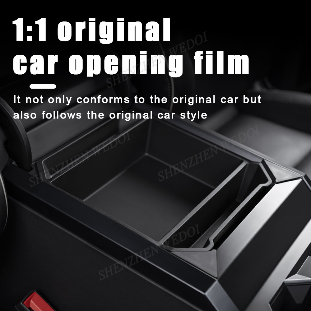 New product high quality car accessories luxury TPE console box car armrest box for tesla cybertruck 2024 Organizer storage box