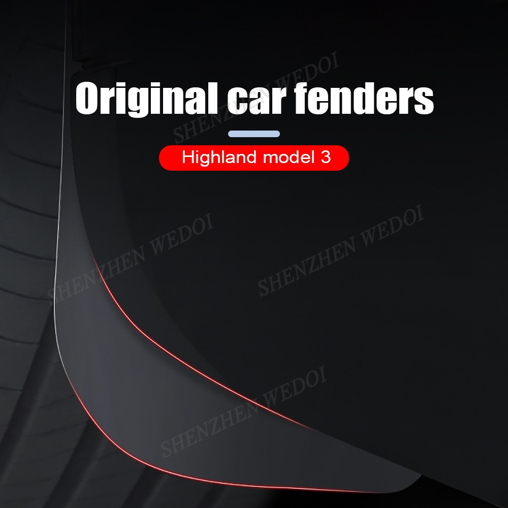 Tesla accessories Mud Flap For Tesla MODEL 3 highland 4pcs car mud flaps splash guards for front or rear