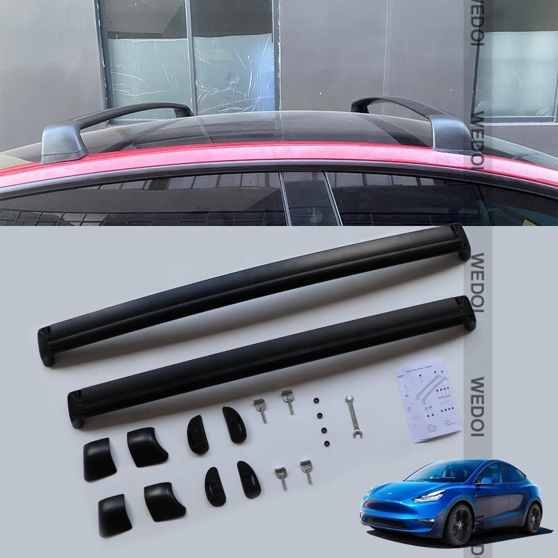 2022 Hot Sale Roof Bars for Tesla Model 3 Y Aluminum Alloy Side Bars Cross Rails Roof Rack Luggage Carrier With Lock