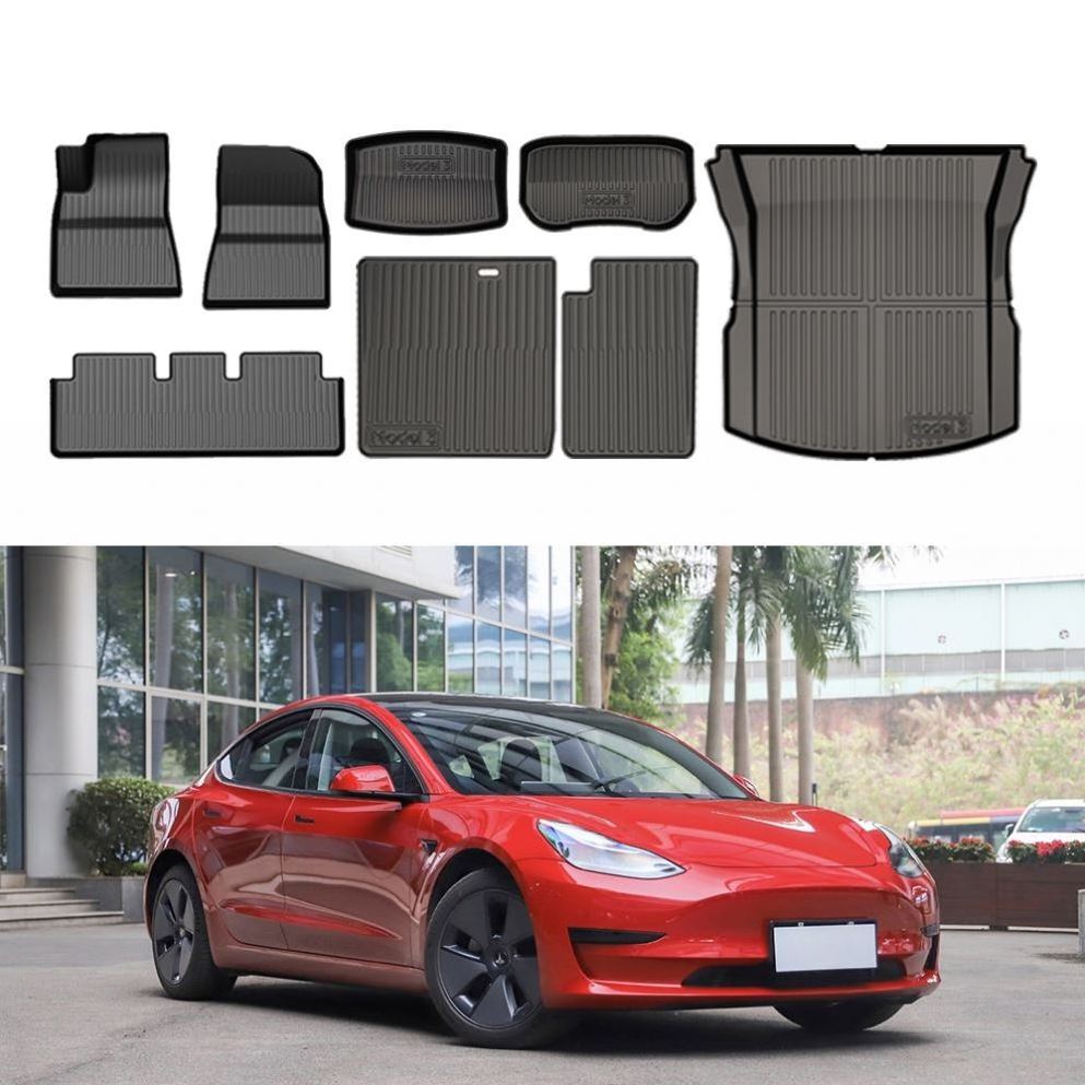 2022 China Pad Led Cup Parking Mats 4 Pieces Seat Car Floor Mat Covers Full Set Luxury For Tesla Model Y