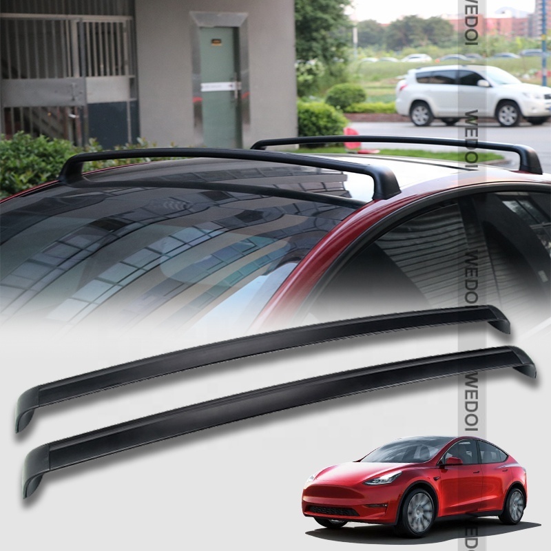 2022 Hot Sale Roof Bars for Tesla Model 3 Y Aluminum Alloy Side Bars Cross Rails Roof Rack Luggage Carrier With Lock