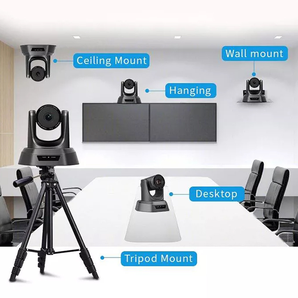 10X 20X Optical zoom video conference4k ptz video conference camera USB Live Streaming meeting room conference system