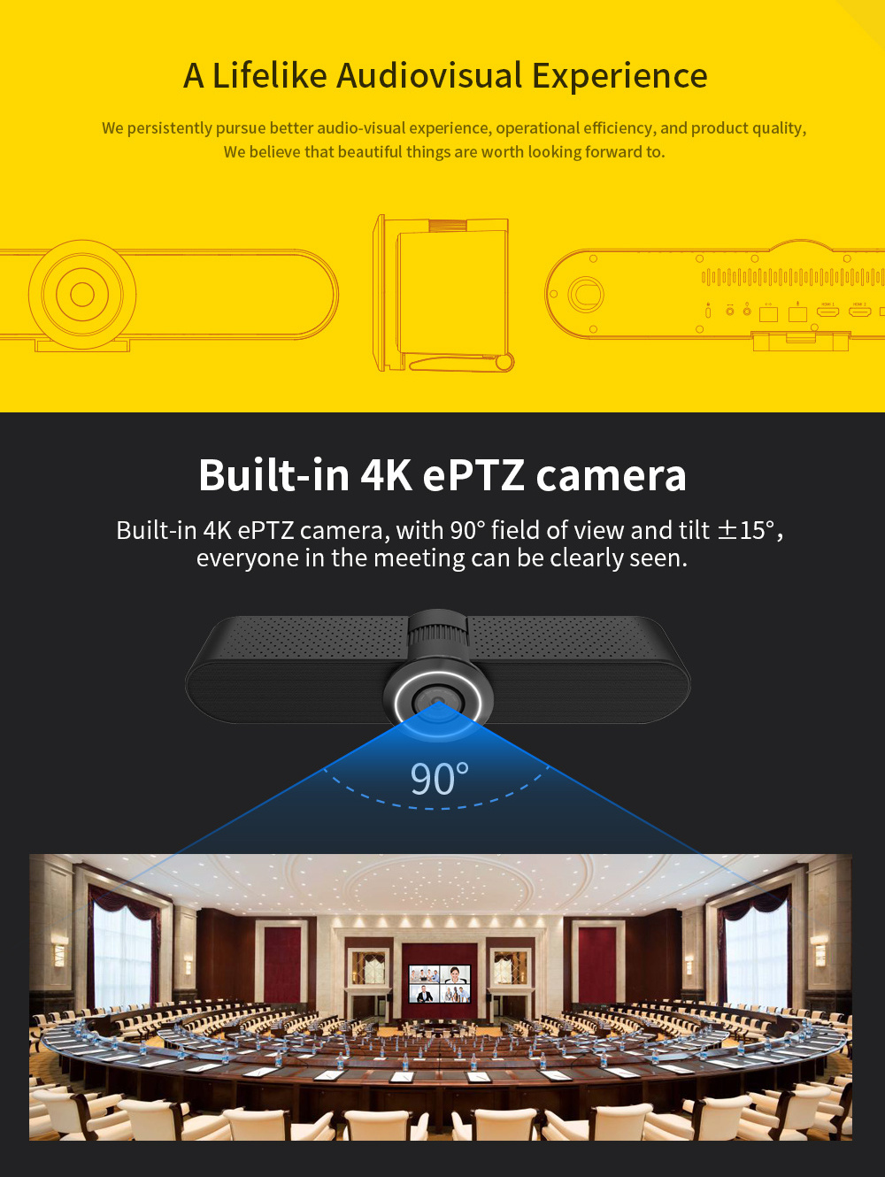 All in one Android 4K Zoom Meeting Camera Audio Video Conference System