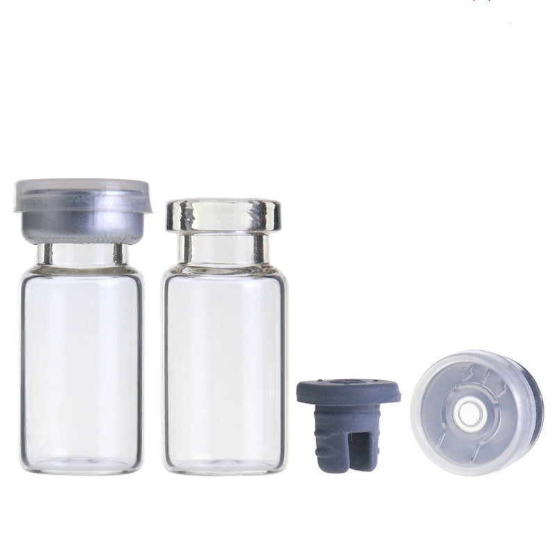 Sterilized 2-30ml Glass Penicilin Bottle  Amber Ampoule Vial Cosmetic Serum Bottle with PVC Drip