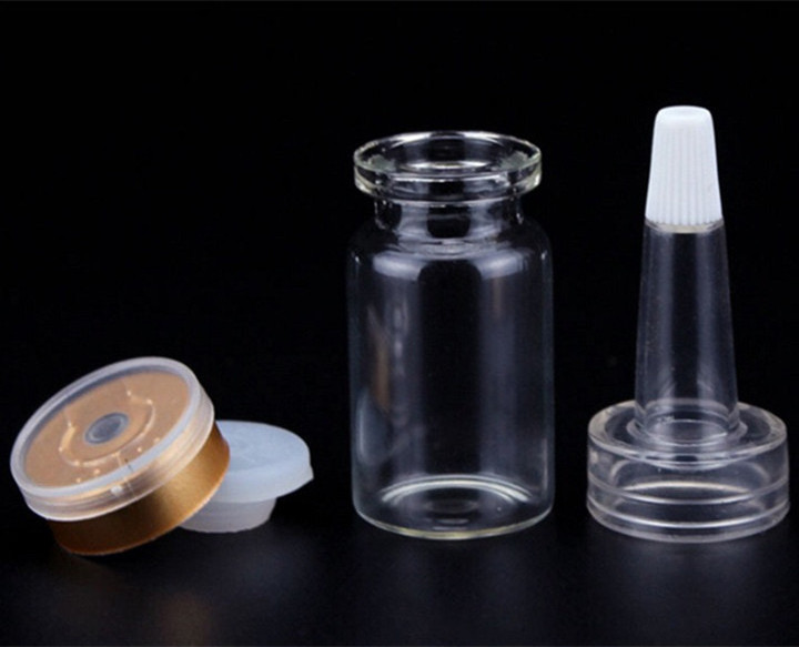 Sterilized 2-30ml Glass Penicilin Bottle  Amber Ampoule Vial Cosmetic Serum Bottle with PVC Drip