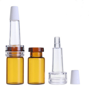 Sterilized 2-30ml Glass Penicilin Bottle  Amber Ampoule Vial Cosmetic Serum Bottle with PVC Drip