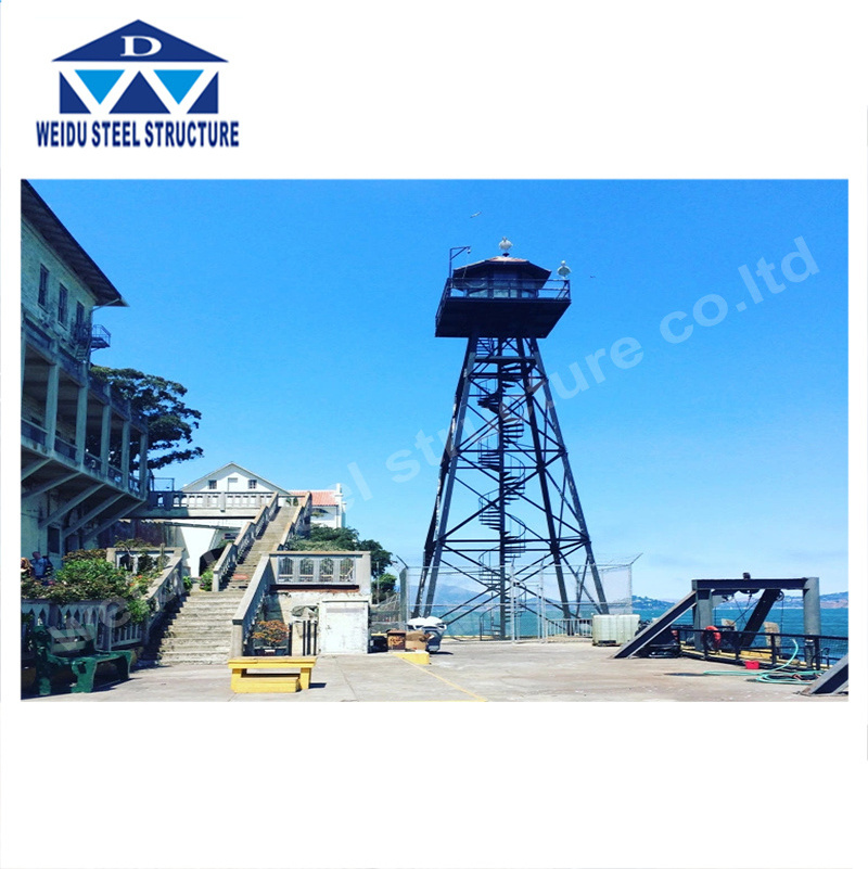 AR500 /Q355 Security Watch Tower Guard House Platform Observation Towers Steel Structure Tourist Tower