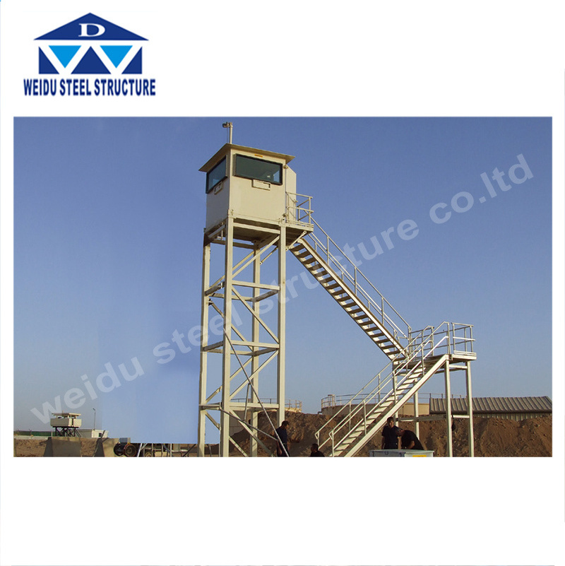 AR500 /Q355 Security Watch Tower Guard House Platform Observation Towers Steel Structure Tourist Tower