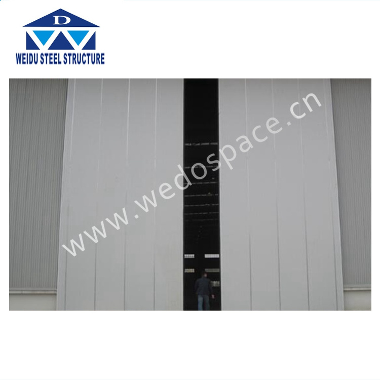 EPS / Rockwool Sandwich Panel Sliding Door Price As Accessories Of Steel Structure Warehouse / Workshop / Mill /Factory