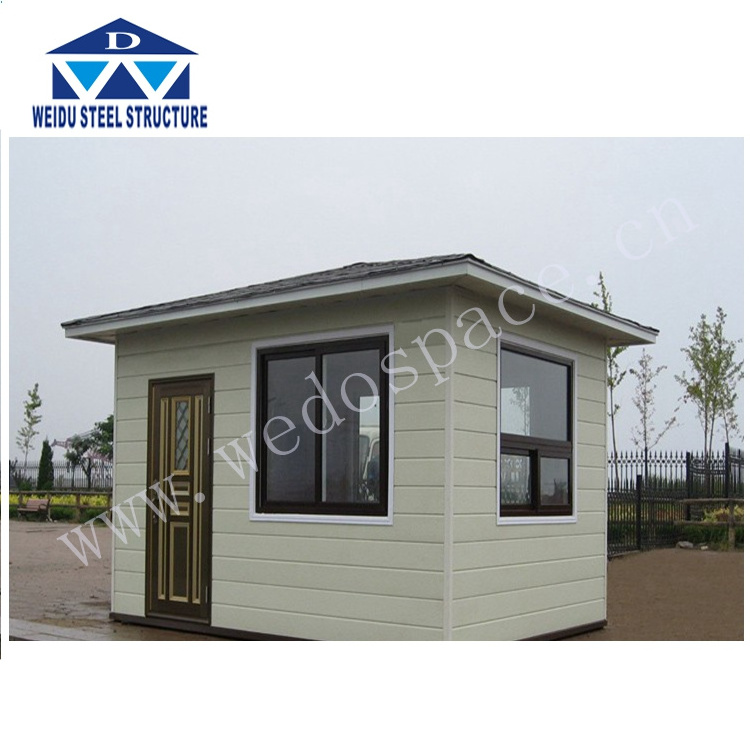 Stainless Steel Fireproof Rockwool Sandwich Panel Enclosure Security Guard House /Container House /Kiosk With Wholesale Price