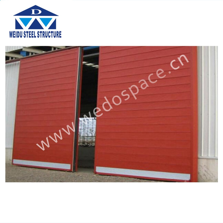 EPS / Rockwool Sandwich Panel Sliding Door Price As Accessories Of Steel Structure Warehouse / Workshop / Mill /Factory