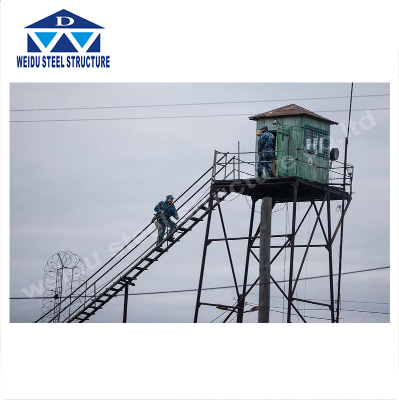 AR500 /Q355 Security Watch Tower Guard House Platform Observation Towers Steel Structure Tourist Tower