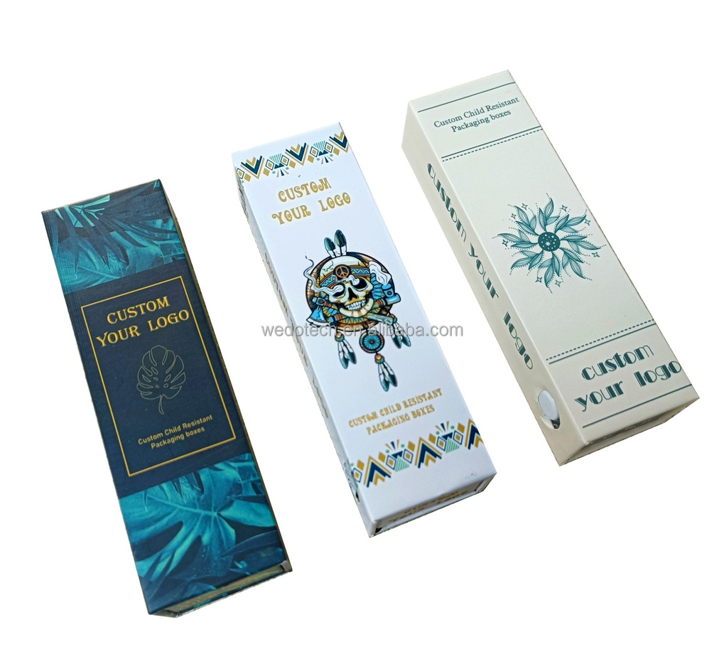 Custom disposable 0.5ml Childproof cartridge packaging Child Resistant carts Sliding boxes