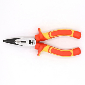 WEDO insulated tools vde 1000v crv injection 6'' 8'' insulated long parrot nose snipe needle nose plier