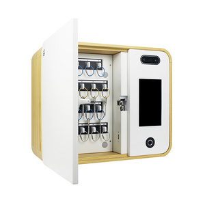 Economical Wood Grain Color Combination Lock Fingerprint Key Box Safe