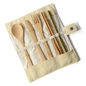 stocked personalize eco friendly nature knife toothbrush straw cleaner fork chopstick spoon dinner bamboo cutlery set