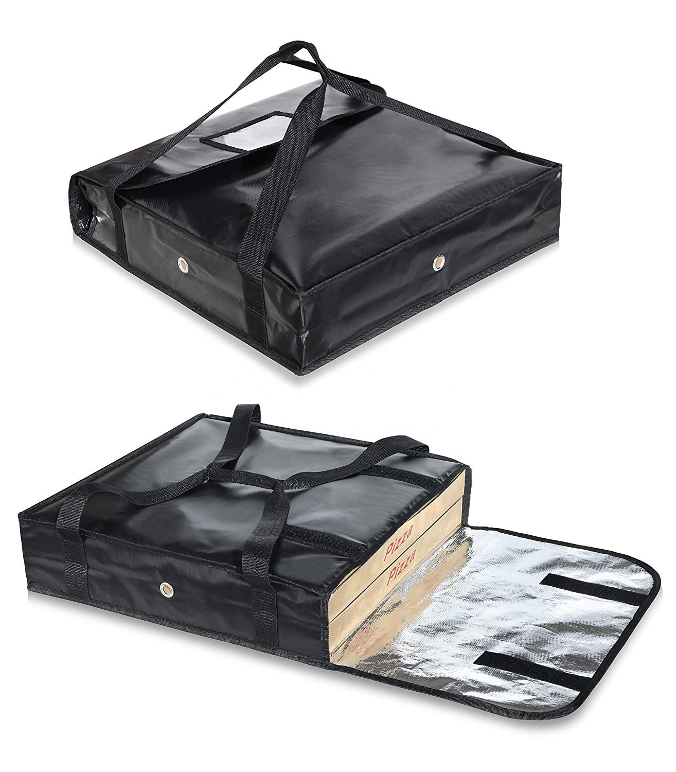 Custom Printing Insulated Cooler Bag Reusable  pizza hut bag  Aluminum Foil Pizza Stash Bag