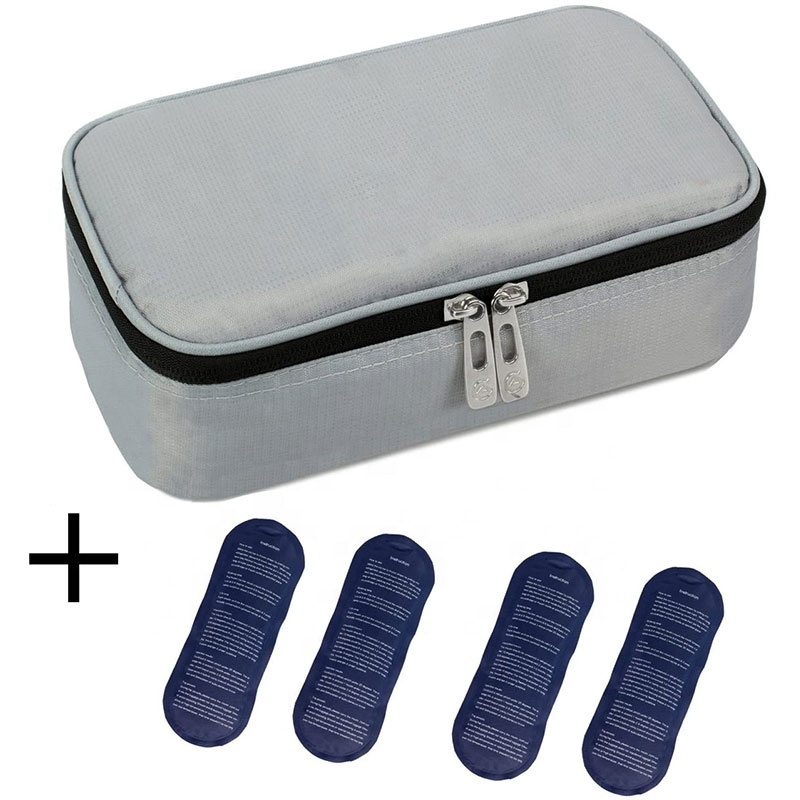 Large Insulin Cool Bag Diabetic Organizer Portable Medical Travel Cooler Case