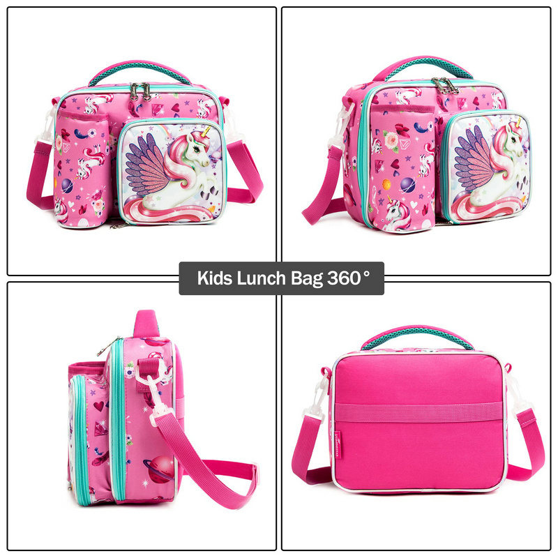 Wholesale Cooler Bag Insulated Lunch for Toddler School Bag Set China with Lunch Bag Girls Food Cartoon Kids Insulated Lunch Box