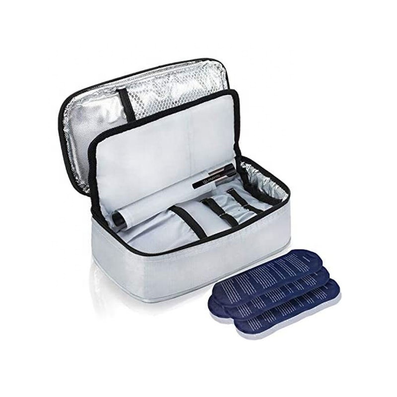 Large Insulin Cool Bag Diabetic Organizer Portable Medical Travel Cooler Case