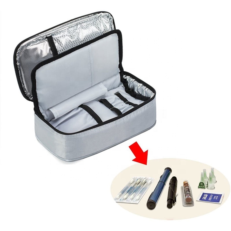 Large Insulin Cool Bag Diabetic Organizer Portable Medical Travel Cooler Case