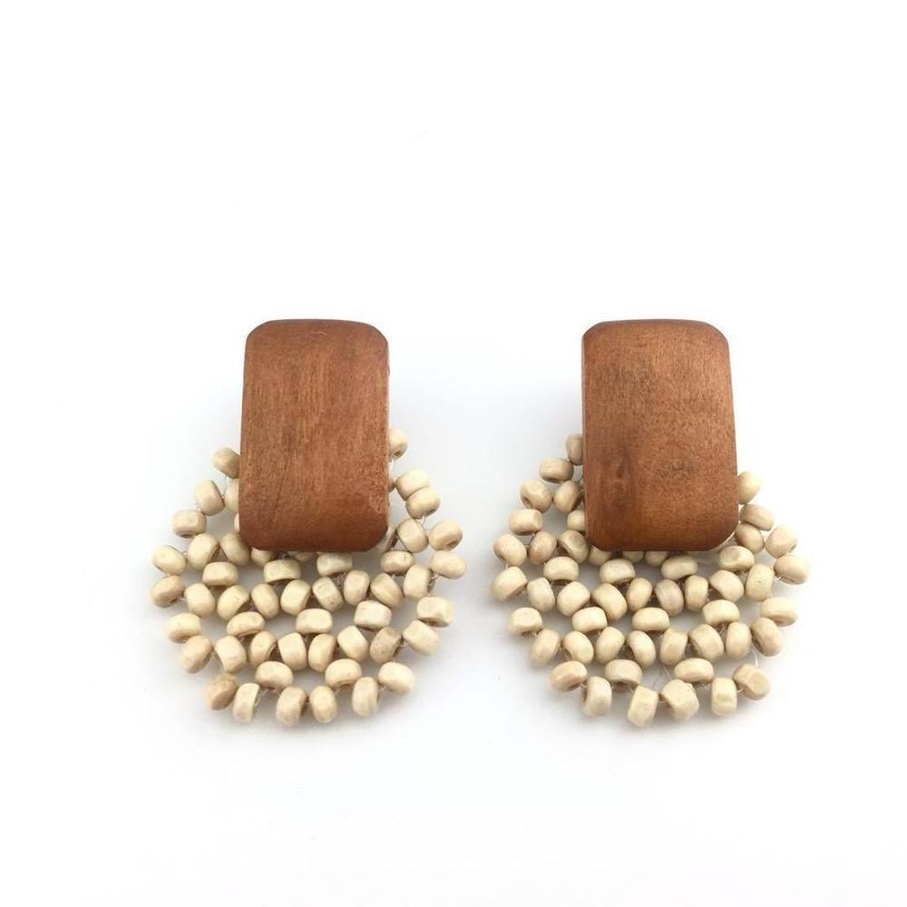 Bohemia Style Jewelry Fashion Women's Wooden Earrings