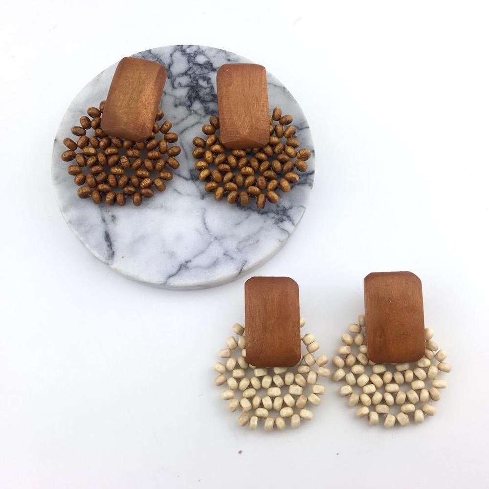 Bohemia Style Jewelry Fashion Women's Wooden Earrings