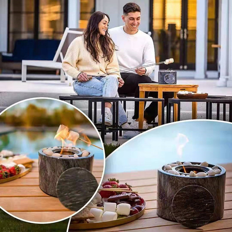 New Design Portable Stone Fire Pit Tabletop Marble Fireplace Fire Bowl Fireplace For Parties Events