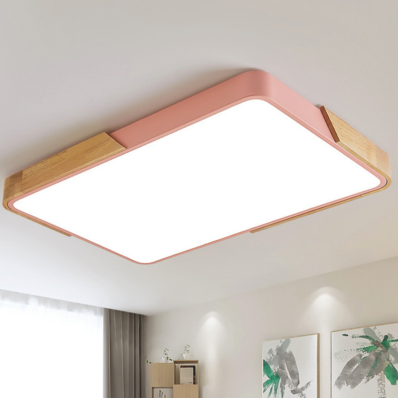 Modern Ceiling Light Embedded Pendant Lights Chandelier Square Dimmable Remote Control Modern Macaron Led Ceiling Light