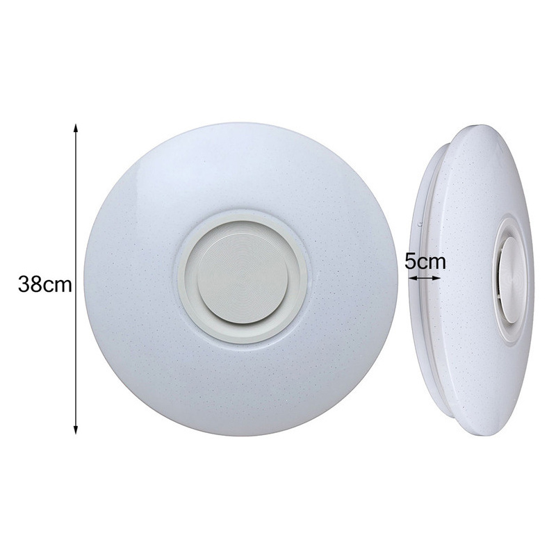 LED Music Ceiling Light with Speaker 36W High Sound Quality Speaker Modern Light Fixtures with RGB Color Changing