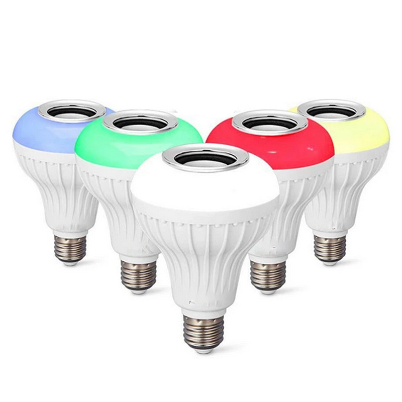 LED Music Bulb Speaker Multi Color Changing LED Light Bulb with Built-in Stereo Speaker Connected by Wireless