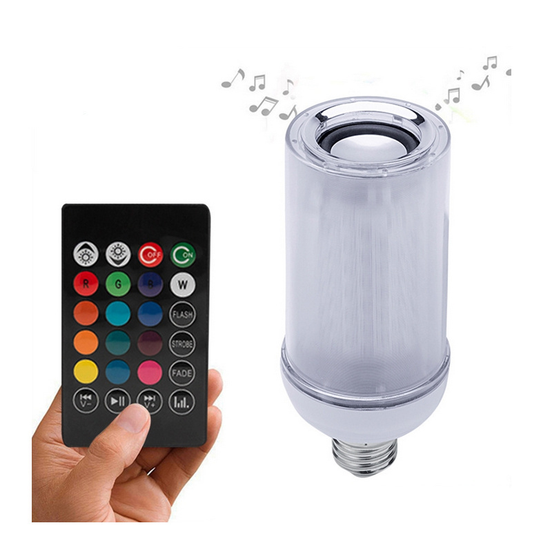 Colorful Speaker Flame Effect Light Bulb E27 Music Smart Blub 8w wireless dimmerable flame fliker home decoration lamp