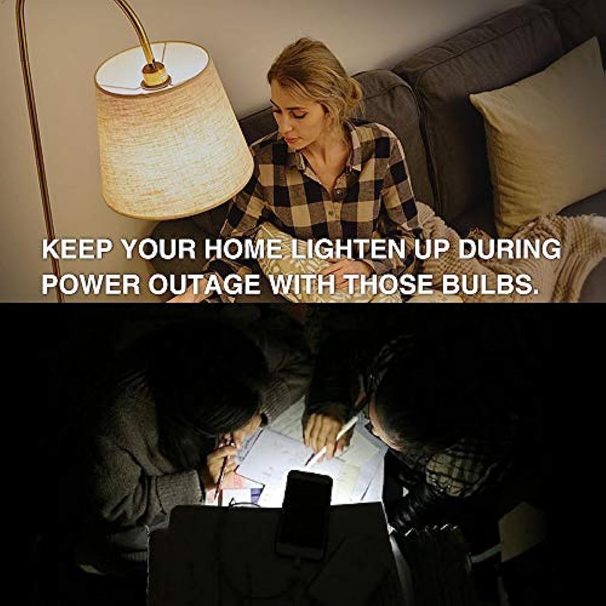 Emergency Rechargeable Light-Bulb Stay Lights Up When Power Failure for Home Camping Tent