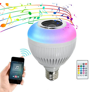 Music Crcular LED Bulb Light Mobile Phone APP Control Dimming Color Changing Bulb RGB Smart Remote Control Night Light