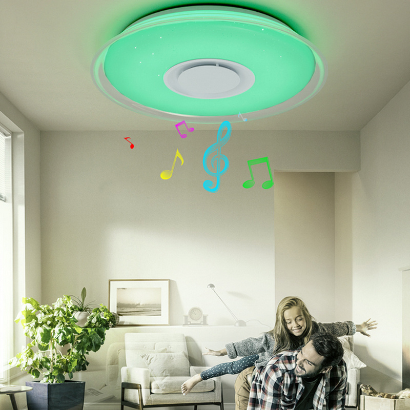 Multicolor LED Ceiling Light 36W LED Music Lamp Connect Recessed Ceiling Fixtures Light APP Control