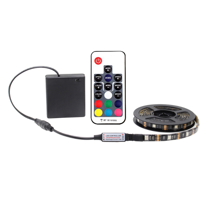 Led Strip Lights Battery Operated with Remote Dimmable Flexible for Indoor Outdoor TV Table Bedroom Boat Kitchen Christmas