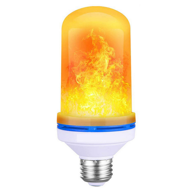 Flame Effect Light Bulb 4 Modes Decorative Fire Lights E26 B22 Base Atmosphere Flickering Light Bulbs for Yard/Bar/Party