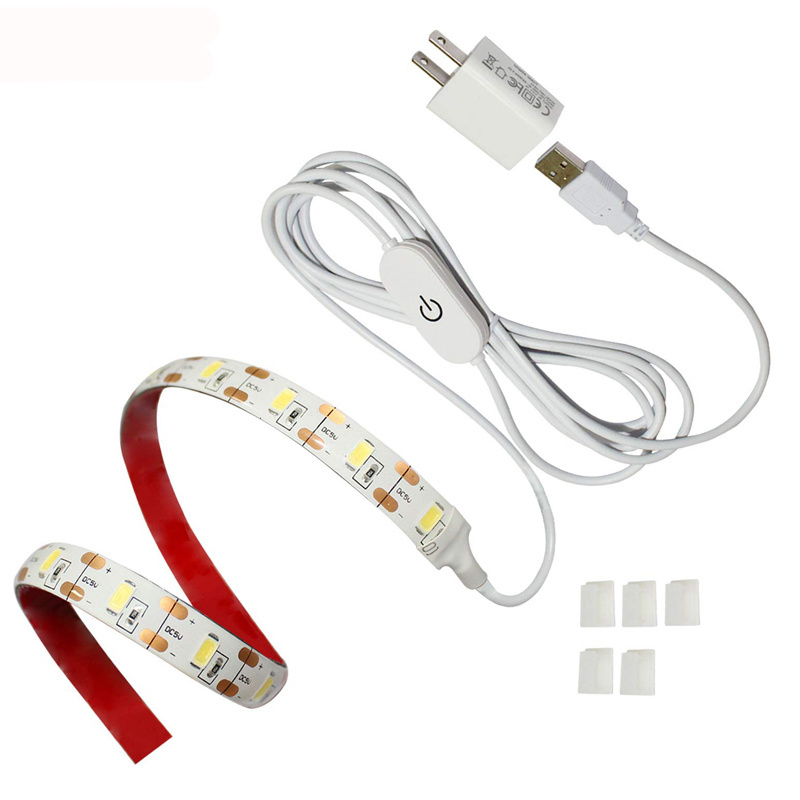 LED Strip Light USB High Density Flexible FOB COB Lighting RA90 Warm Nature Cool White Linear Dimmable DC12V 5V