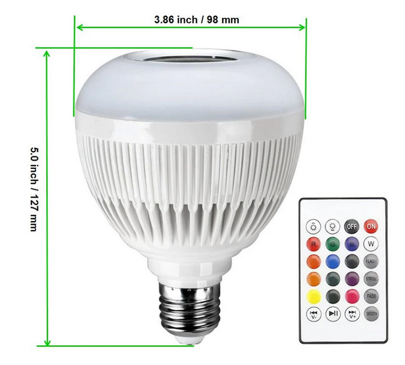 Music Crcular LED Bulb Light Mobile Phone APP Control Dimming Color Changing Bulb RGB Smart Remote Control Night Light