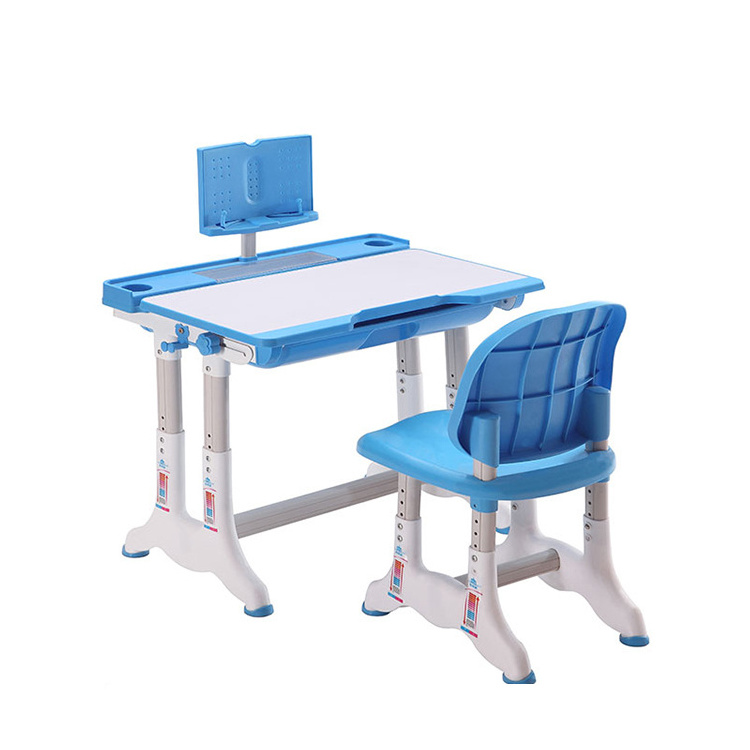 cartoon folding plastic kids reading pencil table and chair for children