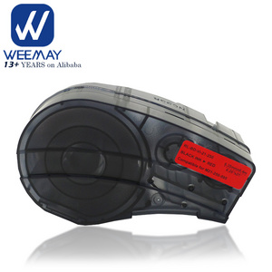 Weemay Black on Red Compatible Brady Vinyl Industry Label Cartridge M21-250-595 for Bmp21 Plus Printer