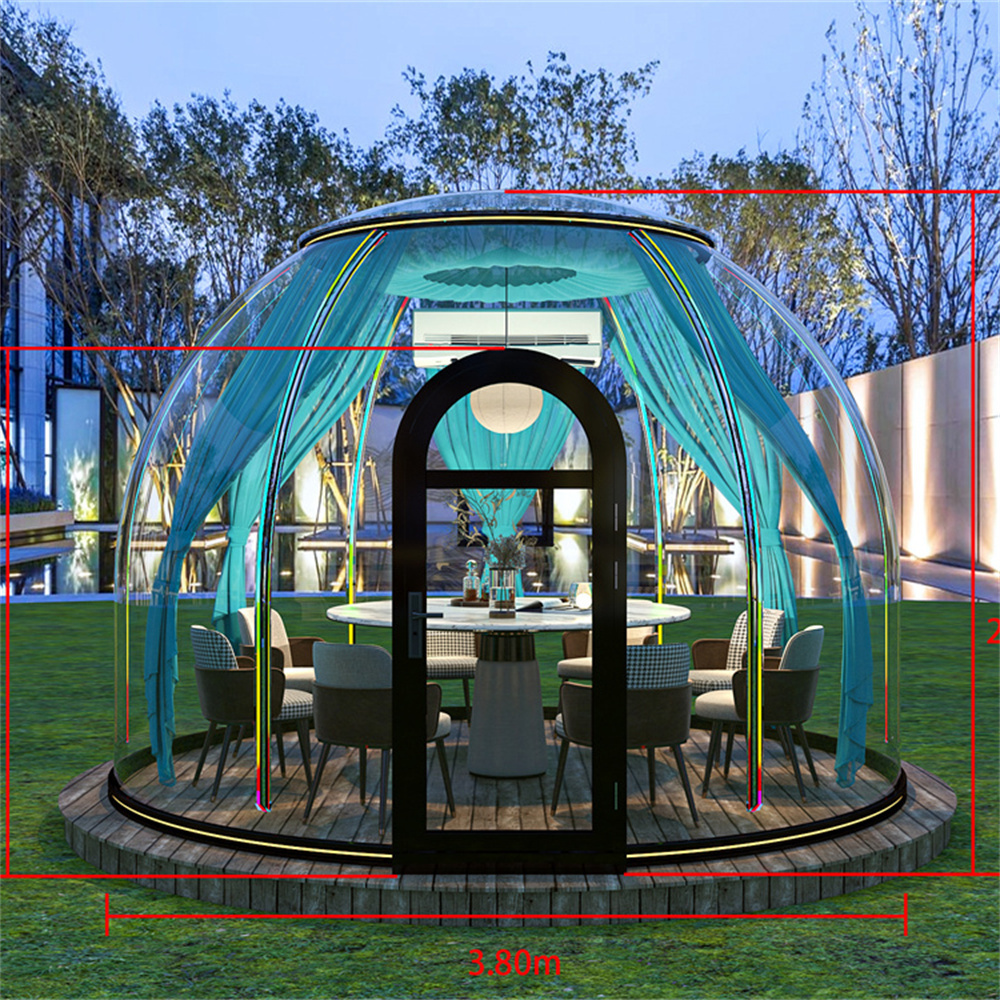 Full House Outdoor Glamping Glass Pc Geodesic Geodome Domes Tents For Sale Camping Dome Room