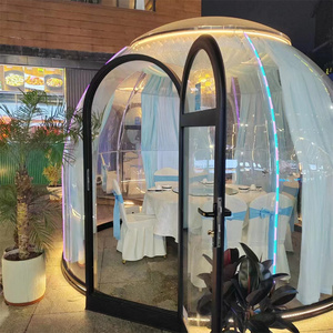 Full House Geodesic Greenhouse Glamping Aluminium Exhibition Tents Polycarbonate Clear Skylight Round Dome Room