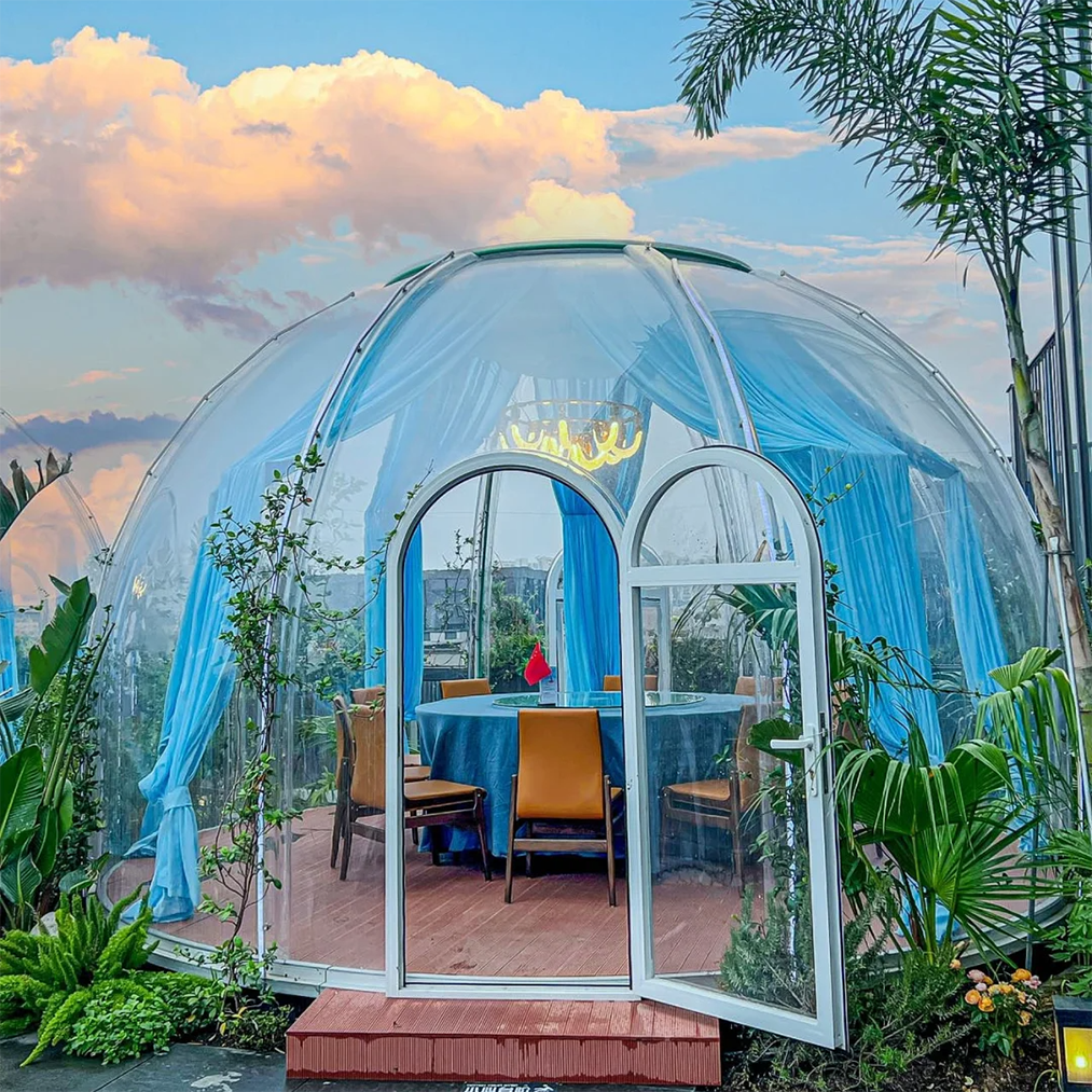 Full House Glamping In Winter Outdoor Hot Tub Geodesic Domes For Sale Home Cost Dome House