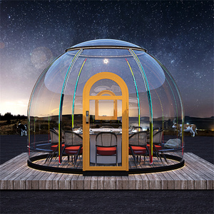 Outdoor Polycarbonate Glass Metal Bathroom Geodesic Garden Igloo Round Dome Tent