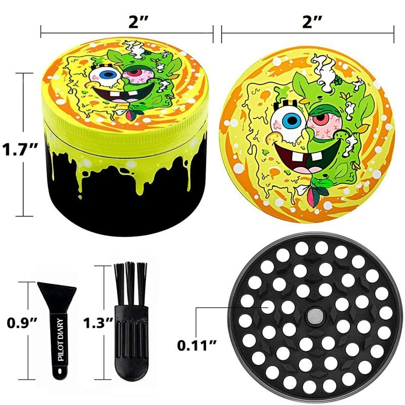 Hot Sell Customized Logo Zinc Alloy Herb Grinders 4 Layers Manual Herb Grinder For Smoke Shop