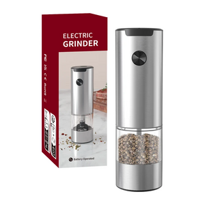 New Electric Salt And Pepper Grinder stainless steel electric spice mill salt pepper grinder