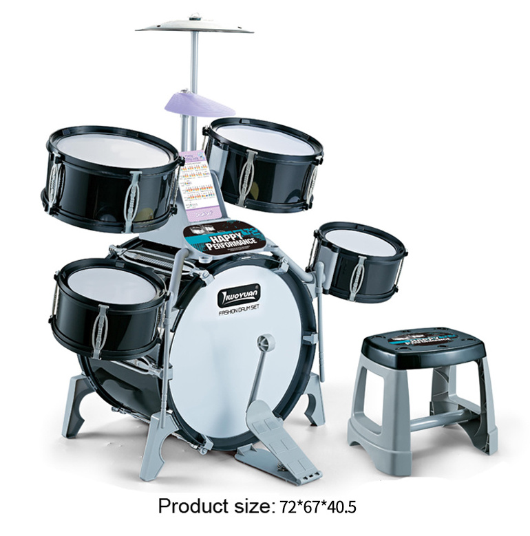 Children Drum Set Toy Musical Instrument Toys Phone/Computer/MP3 Musical Play Set Educational In Jazz Drum Set for Kids