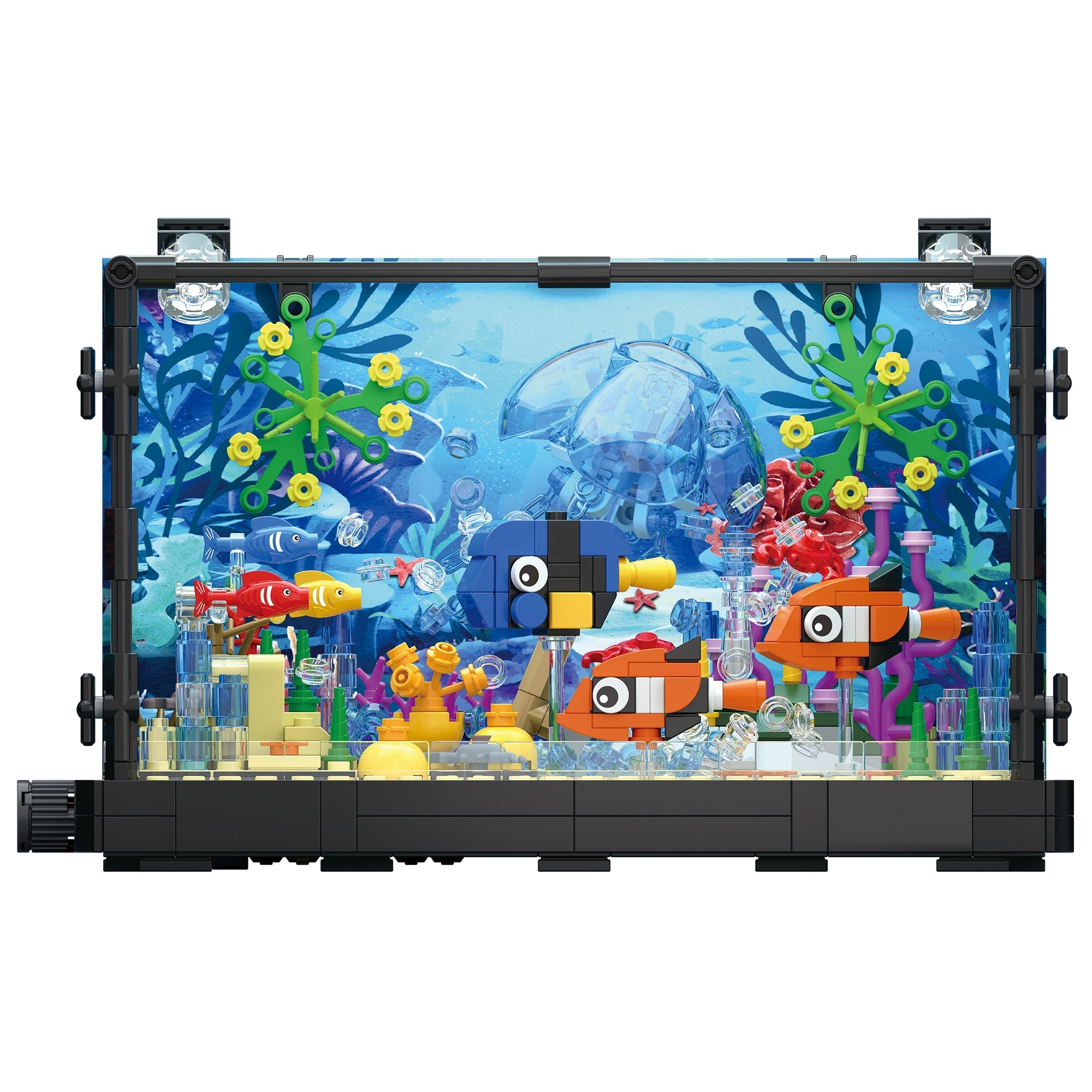 Christmas Gift 788PCS Aquarium Building Block Toys for Boys Girls Fish Tank Building Block Set with Lights and Jellyfish 66003