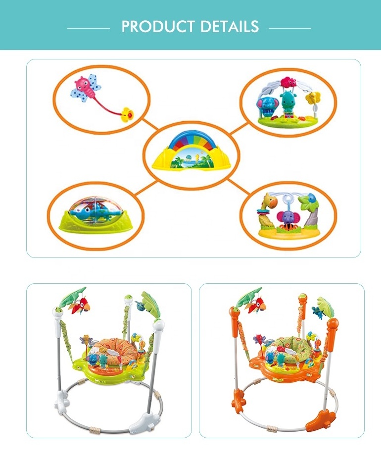 multifunctional funny swing chair baby  jumper bouncer walker baby bouncer and rocker with music light